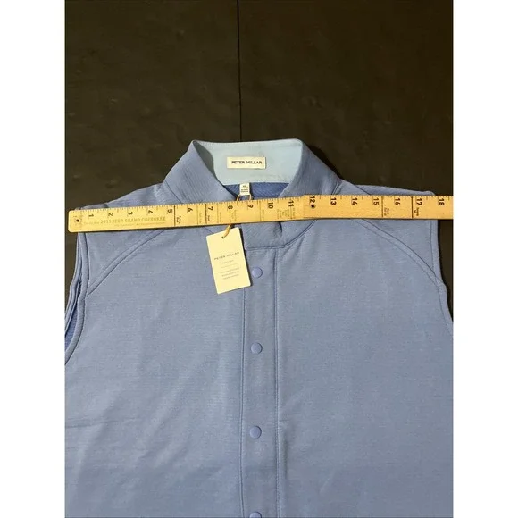 Peter Millar Beaumont Performance Vest Mens XL Zipper Snap Button‎ Golf Outdoor